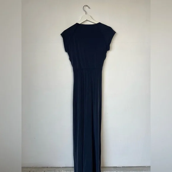Navy Maxi Dress with slit - Picture 3 of 3